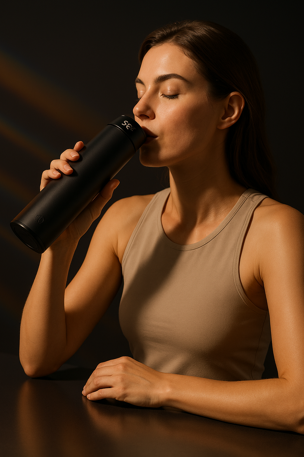 Smart bottle of water Kitme Black