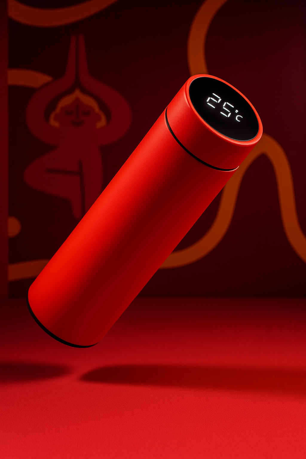 Red Kitme Smart bottle of water